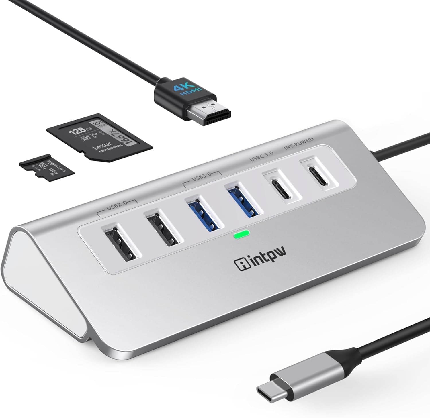Intpw 9-in-1 USB C Hub with 100W PD and 4K HDMI 📱