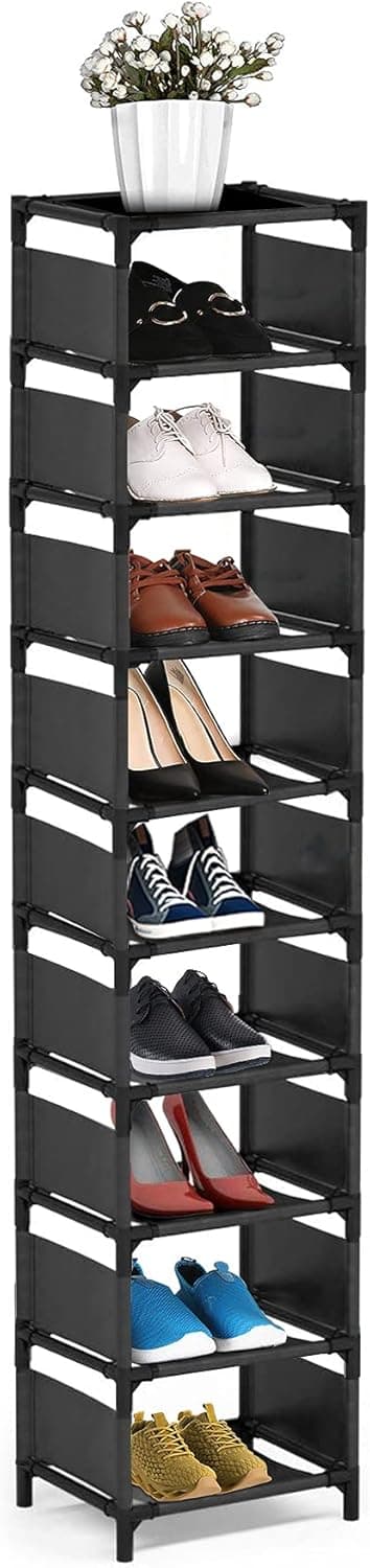 isightguard Narrow Shoe Rack 10-tier slim shoe organiser 👞