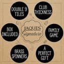 Thumbnail 4 de Jaques of London Club Double Nine Dominoes set 🧩