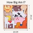 Thumbnail 1 de Jaques of London Wooden Farm Animals puzzle for 1-year-olds 🧸