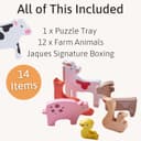 Thumbnail 2 de Jaques of London Wooden Farm Animals puzzle for 1-year-olds 🧸