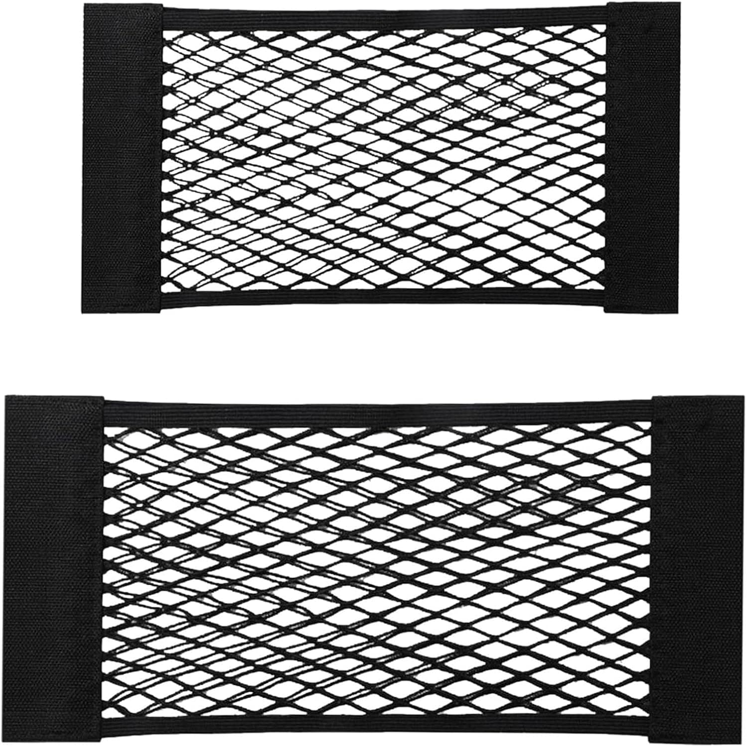 JCKD 2 pcs Black Adhesive Mesh Cargo Net 60 x 25cm 📦