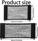 Thumbnail 1 de JCKD 2 pcs Black Adhesive Mesh Cargo Net 60 x 25cm 📦