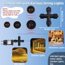 Thumbnail 4 de Joycome 2 Pack 1-to-3 Christmas light splitter 🎄