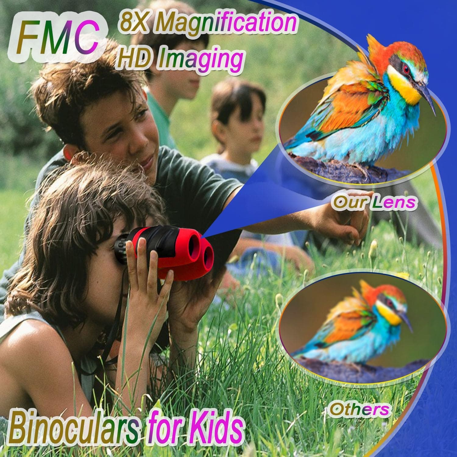 JRD&BS WINL Boys Binoculars compact shock‑proof for kids 📷