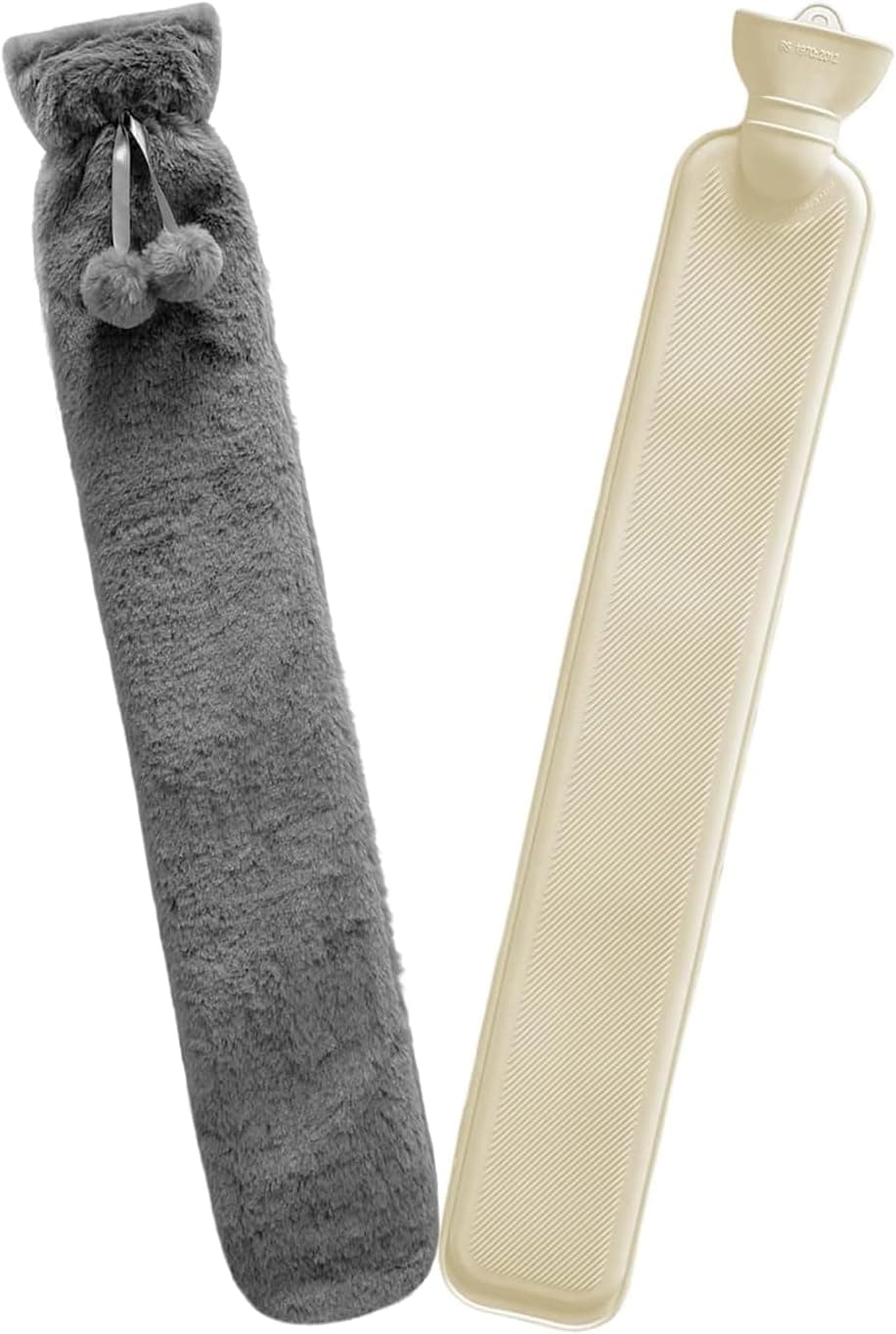 Jsdoin Extra Long Lilac Hot Water Bottle with Fleece Cover 🧷