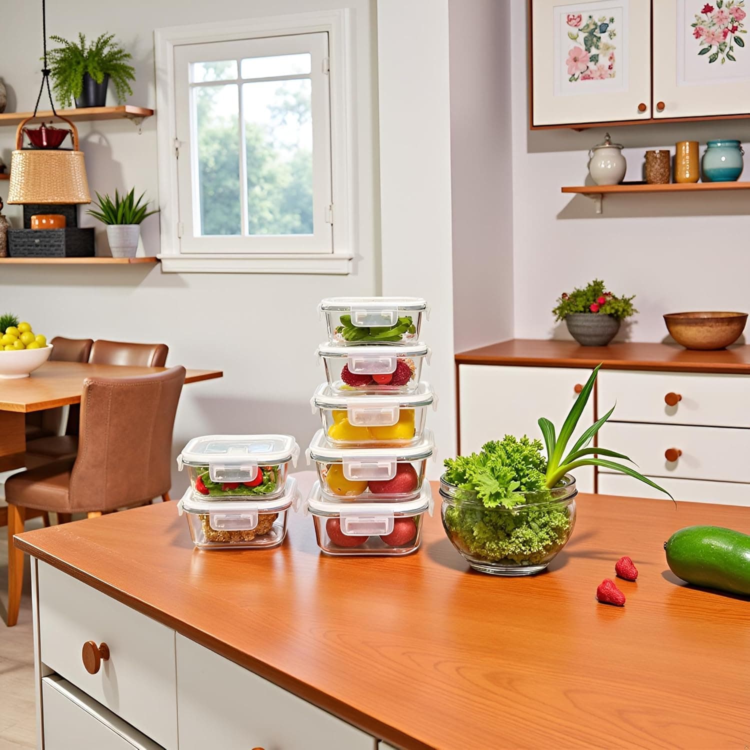 H.JSS WDJS 16oz Glass Meal Prep Containers 500ml 🍱