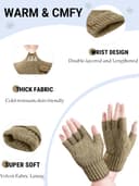 Thumbnail 1 de JUNRUI Fingerless Gloves for Winter Warmth 🧤