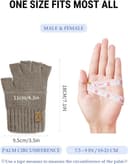 Thumbnail 3 de JUNRUI Fingerless Gloves for Winter Warmth 🧤