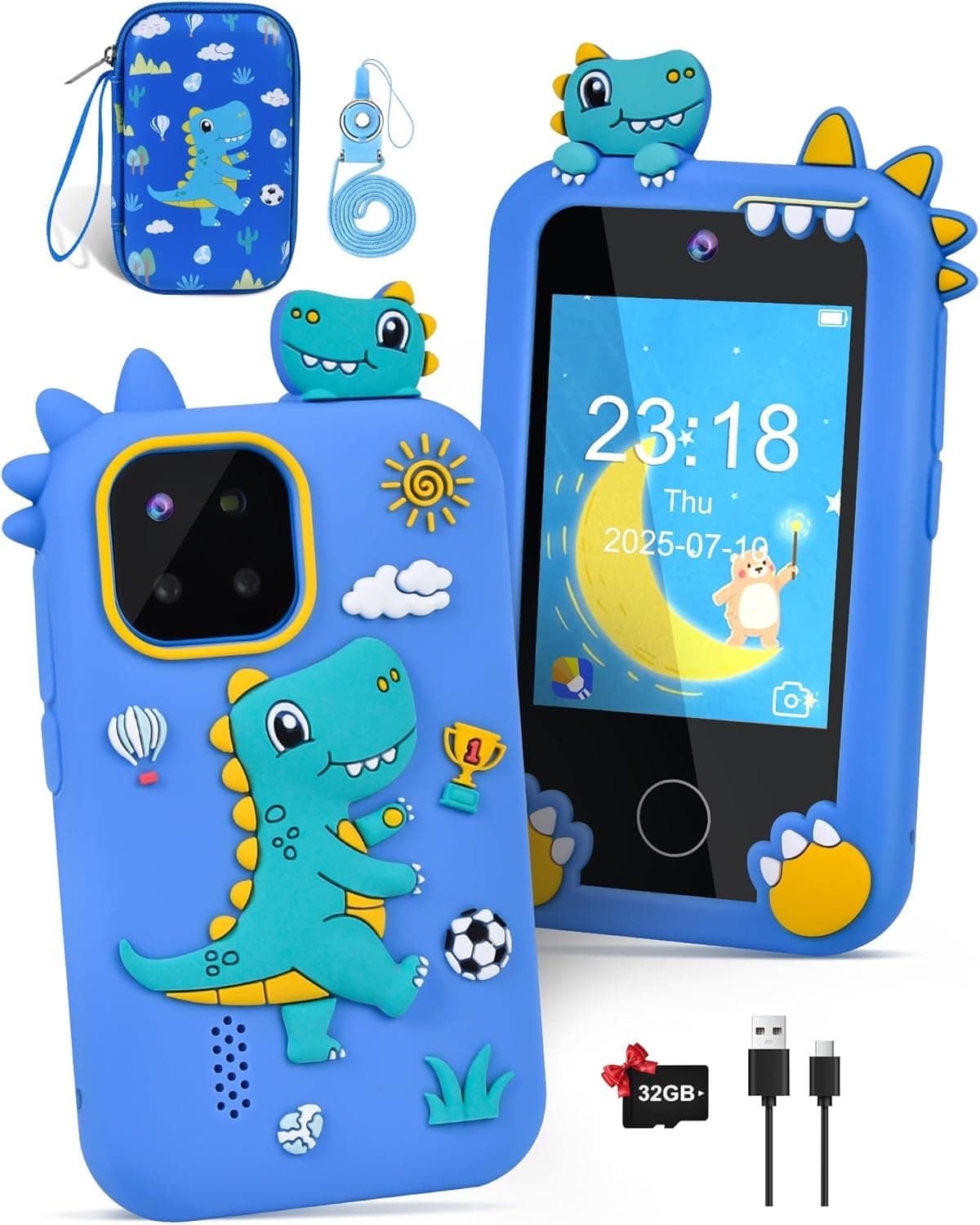 Jusvenmt Kids Phone Dinosaur Toy with 32GB 📱
