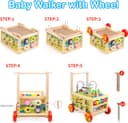 Thumbnail 2 de KABENFIS Wooden Activity Cube with wheels 🚂