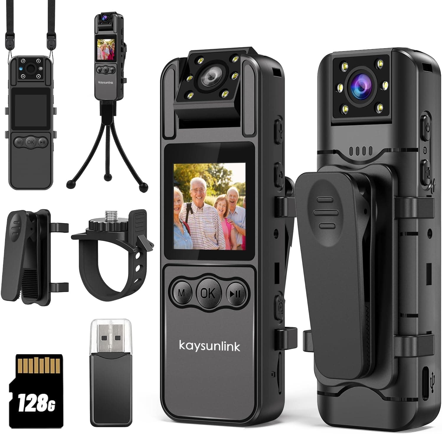 kaysunlink 1080P FHD Body Camera 128 GB 📷