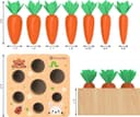 Thumbnail 1 de KMTJT Montessori Carrot Harvest Shape Sorter for 12 Months 🧸