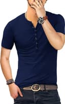 Thumbnail 5 de KUYIGO Slim Fit Henley T‑Shirt cotton crew neck 🎽