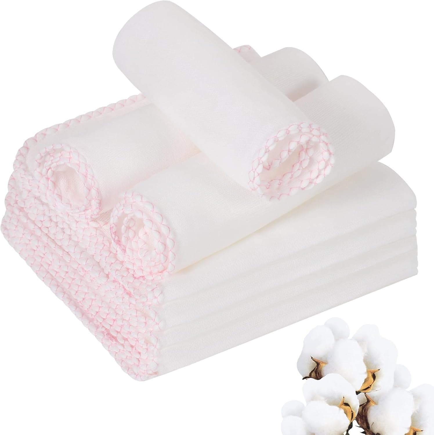 Lanjue 12 x 12 inch Muslin Face Cloths 10-pack 🧴