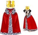 Thumbnail 5 de Large Dog King Costume Red Cape & Crown 🎭