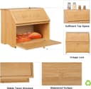 Thumbnail 4 de Leader Accessories Double Decker Bamboo Bread Bin 15.3" 🍞
