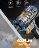 Thumbnail 1 de LEEIKOO Cordless Drill, 21V Electric Drill 42N.m with 2.0Ah Battery, Combi Set 10mm Chuck, 2 Speeds, 18+1 Torque, LED Light, 20pcs Drill Set for Garden DIY Project, Grey
LEEIKOO Cordless Drill, 21V Electric Drill 42N.m with 2…