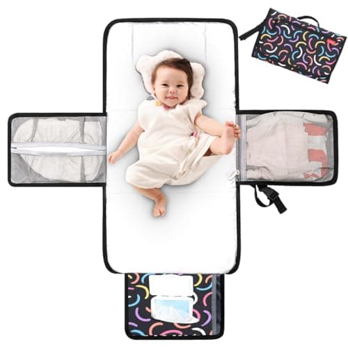Lekebaby Portable Nappy Changing Mat with Wipe Pocket 👶