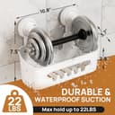 Thumbnail 2 de LEVERLOC Shower Caddy Suction Shelf 10kg 🛁