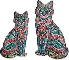 Liffy Boho Cat Metal Wall Decor – Cat wall art 🖼️
