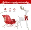 Thumbnail 2 de Lighted Reindeer & Sleigh Christmas Decor 2 Pcs 🎄