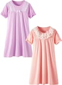 Thumbnail principal de LOLPIP Girls Nightgowns 100% Cotton 2-Pack 👗