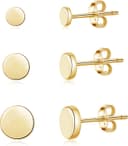 Thumbnail 1 de Loutade Silver Disc Stud Earrings 3 Pairs ⌛🎯