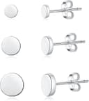 Thumbnail 2 de Loutade Silver Disc Stud Earrings 3 Pairs ⌛🎯