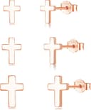 Thumbnail 6 de Loutade Silver Disc Stud Earrings 3 Pairs ⌛🎯