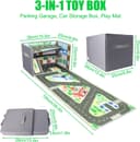 Thumbnail 1 de LPQKCcY Toy Car Storage 3-in-1 play mat for 20 cars 🚗