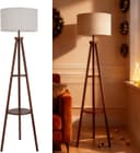 Thumbnail principal de LuminexDesigns Tripod Floor Lamp with Linen Lampshade, 2-Tier Storage Shelf Standing Lamp with Foot Switch, Smart Bulb Compatible, Floor Standing Lamp for Living Room and Bedroom（ Bulb Not Included）
LuminexDesigns Tripod Floor Lamp with Linen La…