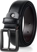 Thumbnail principal de maikun Black Leather Belt for Men 🎽