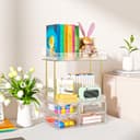 Thumbnail 2 de Makeup Organiser Upgraded 2-shelf, 4-drawer clear organiser 🧴