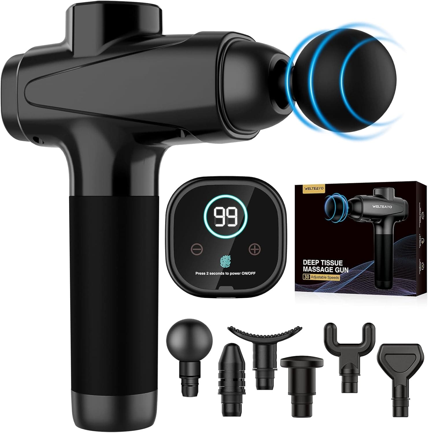 Massage Gun Deep Tissue 30-speed handheld massager 🎧