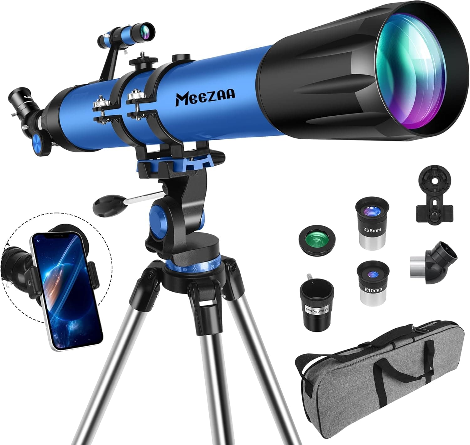 MEEZAA 90mm Refractor Telescope for Beginners 📷
