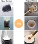 Thumbnail 3 de MEKEET Silicone Toilet Brush with Holder 🚽