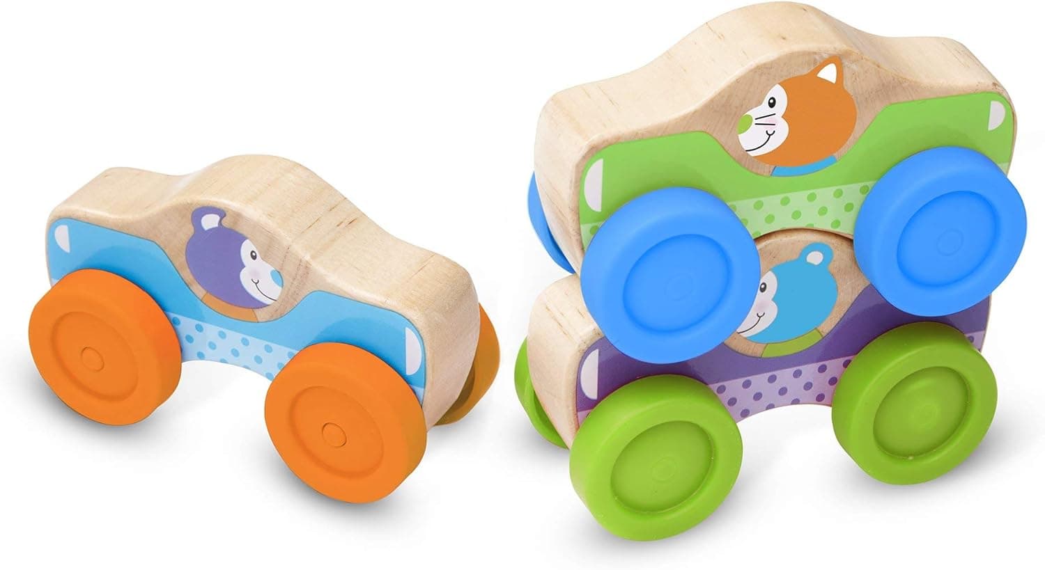 Melissa & Doug 40129 Animal Stacking Cars wooden toy 📦
