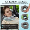 Thumbnail 3 de Memory Foam 360 Neck Travel Pillow with Mask 🎒
