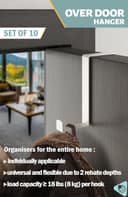 Thumbnail 1 de Menz Over Door Hanger set of 10, 4.6 cm 🚪