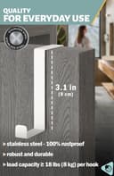 Thumbnail 4 de Menz Over Door Hanger set of 10, 4.6 cm 🚪