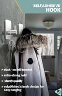 Thumbnail 1 de Menz Self Adhesive Hooks 6-pack for towels and keys 🪝