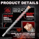 Thumbnail 3 de METOTY SDS Plus 8mm x 160mm masonry drill bits 📷