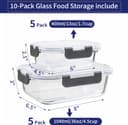 Thumbnail 1 de MFY 10 Pack Glass Food Storage 1040 ml 🍽️
