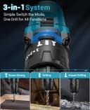 Thumbnail 2 de MHPRO Cordless Drill 21V, 42 N·m torque 📷