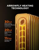 Thumbnail 1 de Midea Oil Filled Radiator 2300W, 11‑fin heater 🏠