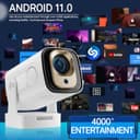 Thumbnail 2 de Mini Projector 4K Portable 16000L 1080P WiFi BT5.4 📽️