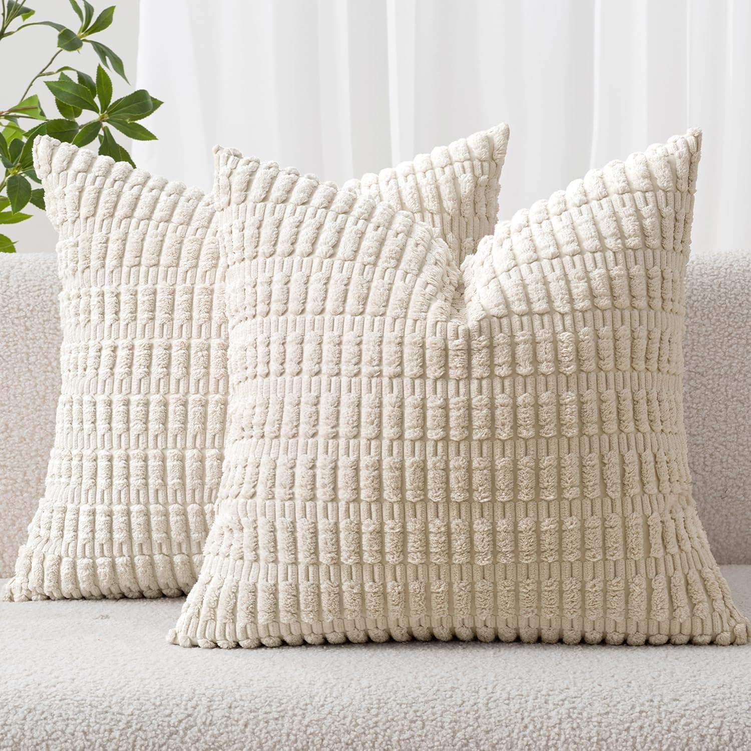 MIULEE Corduroy Cushion Cover 45x45 cm 🛋️