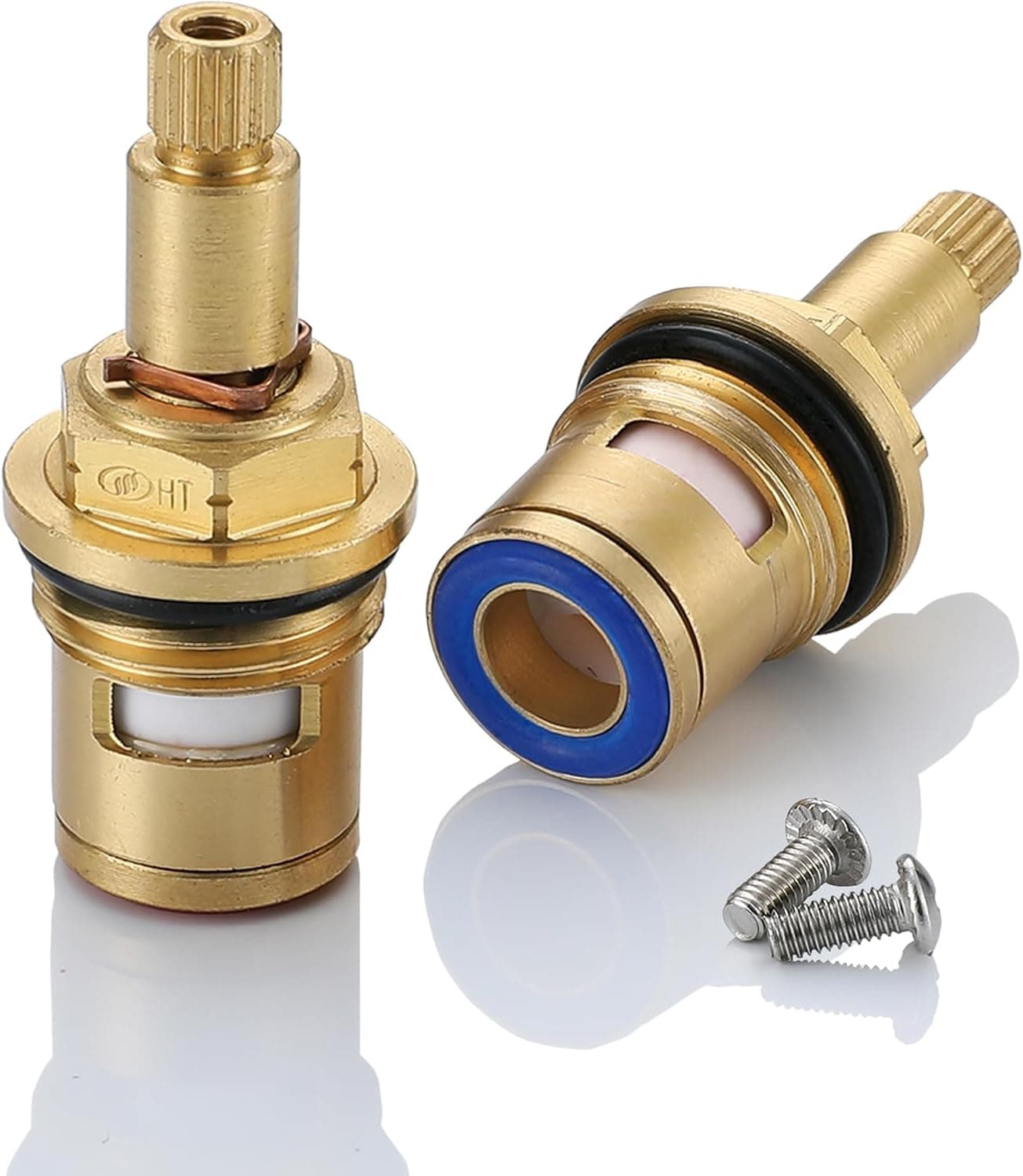 2 Pack Mixer Tap Cartridge 1/4 Turn 20 Spline Brass 🔧