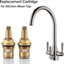 Thumbnail 4 de 2 Pack Mixer Tap Cartridge 1/4 Turn 20 Spline Brass 🔧